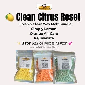 Clean Citrus 🍋 Wax Melt Bundle | Fresh Lemon & Airy Scents |  3 for $22
